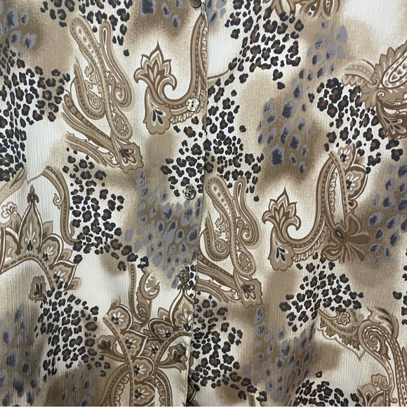 Vintage Alia Animal Print/Paisley Pattern Blouse - Picture 4 of 6